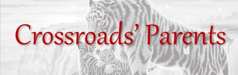 Picture of tigers and "Crossroads' Parents"